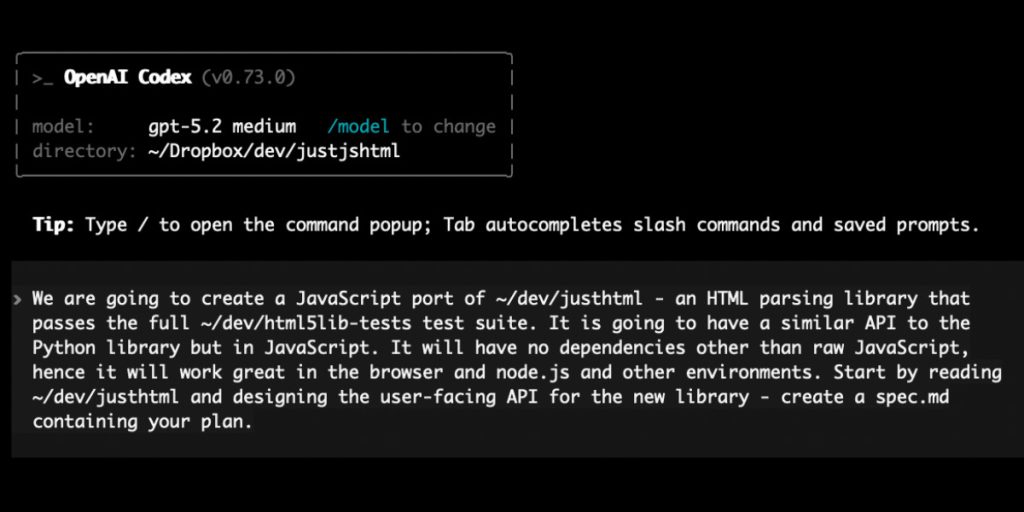 i-ported-justhtml-from-python-to-javascript-with-codex-cli-and-gpt-5.2-in-hours