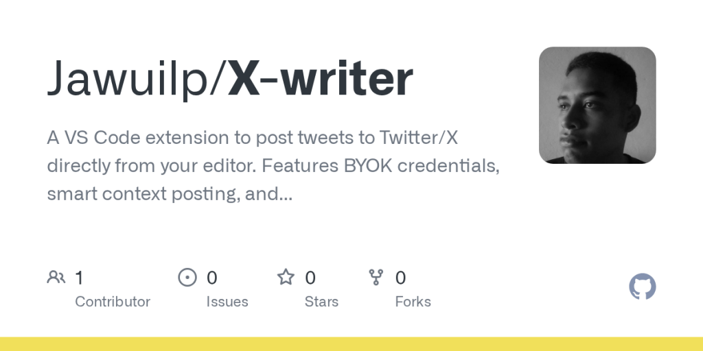 show-hn:-x-writer-–-tweet-from-vs-code-without-distractions-(byok,-open-source)