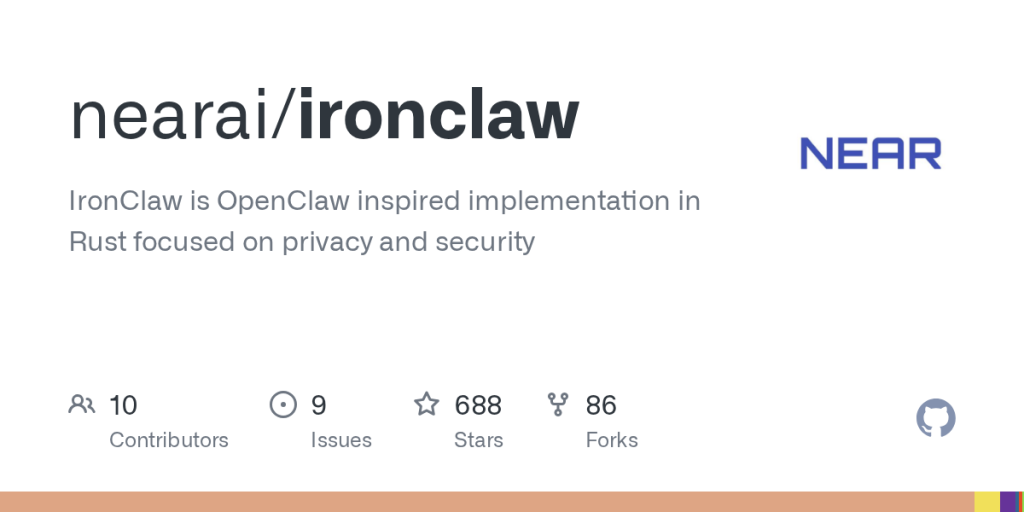 ironclaw:-a-rust-based-clawd-that-runs-tools-in-isolated-wasm-sandboxes