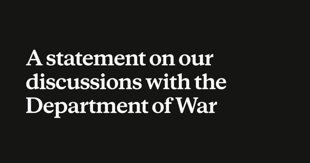 statement-from-dario-amodei-on-our-discussions-with-the-department-of-war