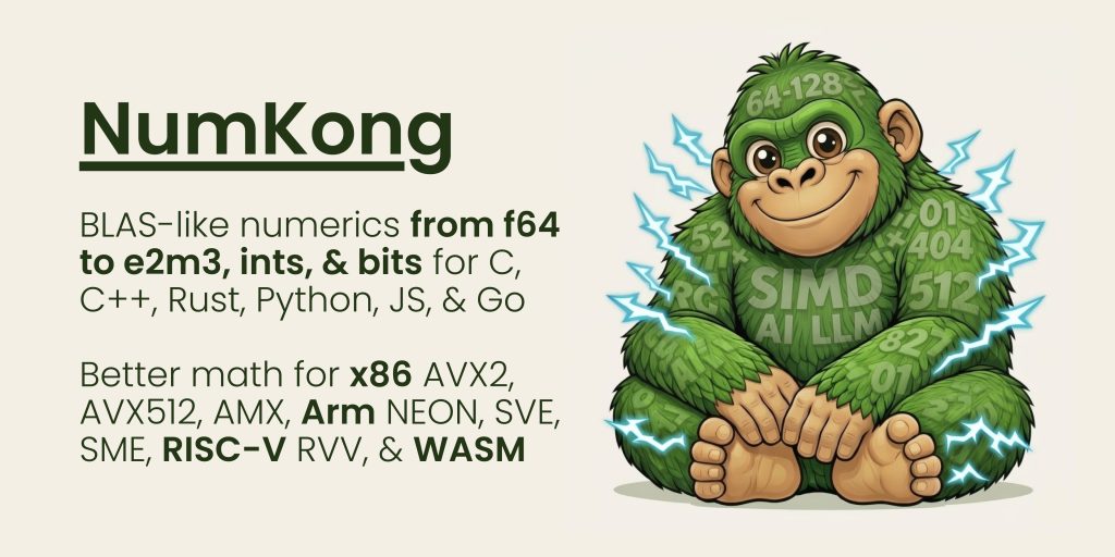 numkong:-2’000-mixed-precision-kernels-for-all