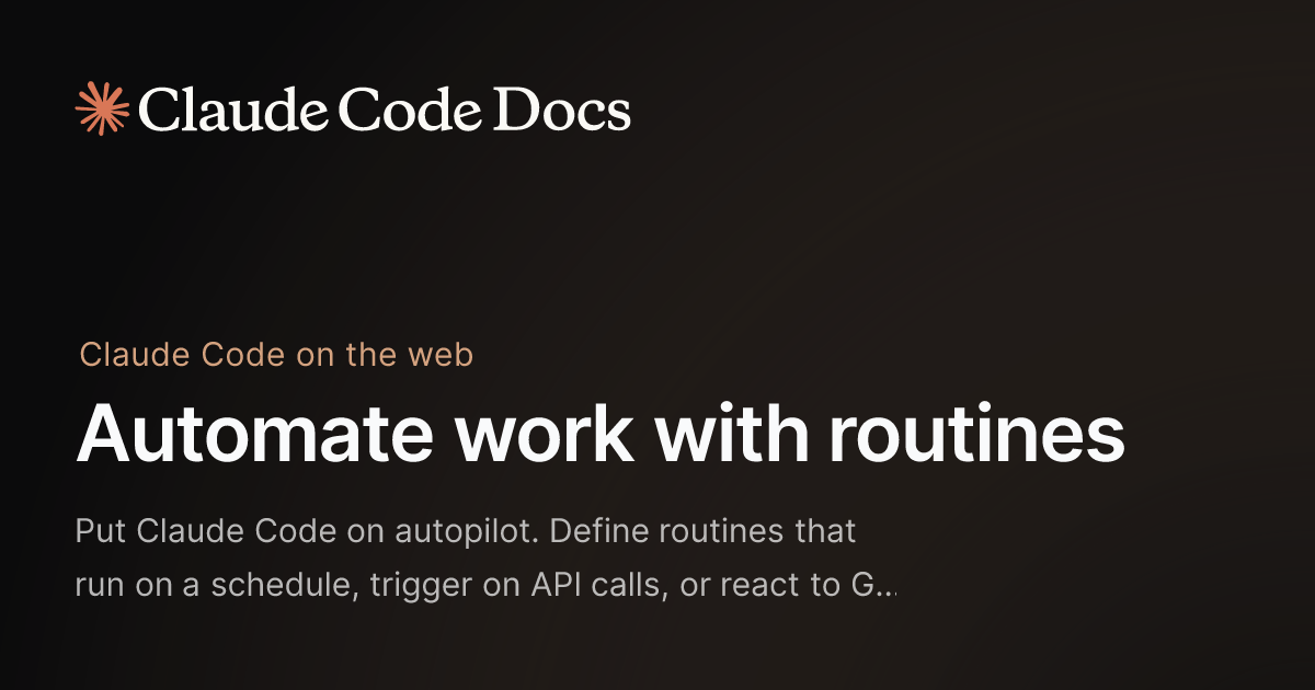 claude-code-routines