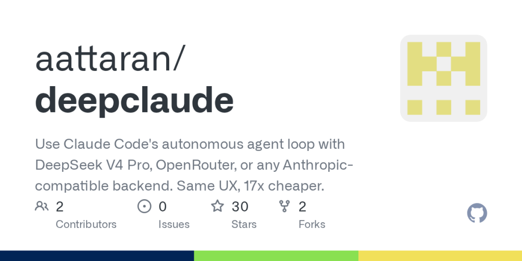 deepclaude-–-claude-code-agent-loop-with-deepseek-v4-pro,-17x-cheaper