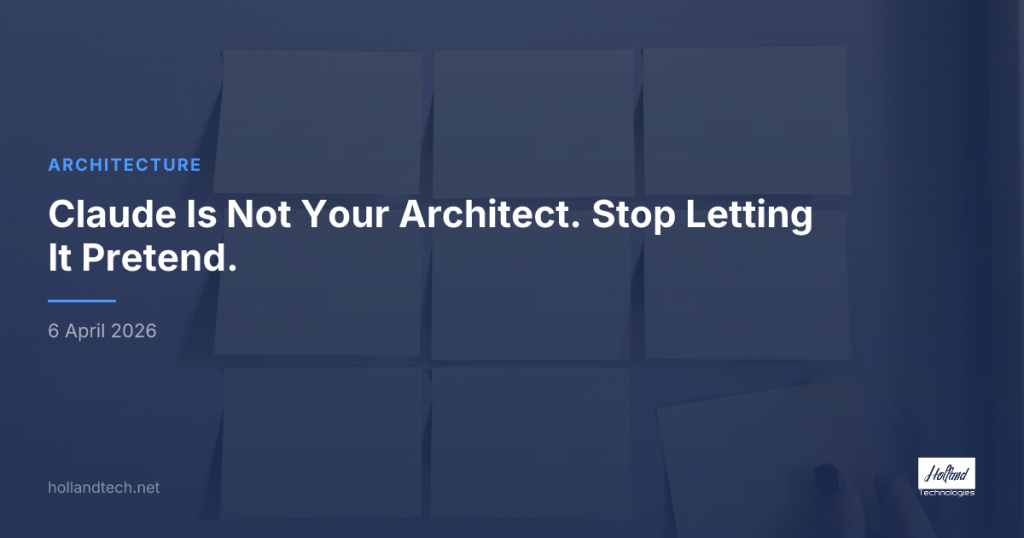 claude-is-not-your-architect.-stop-letting-it-pretend