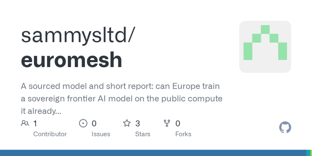 show-hn:-can-europe-train-a-frontier-ai-model-on-the-compute-it-owns?