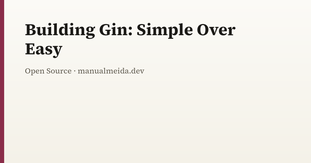 building-gin:-simple-over-easy
