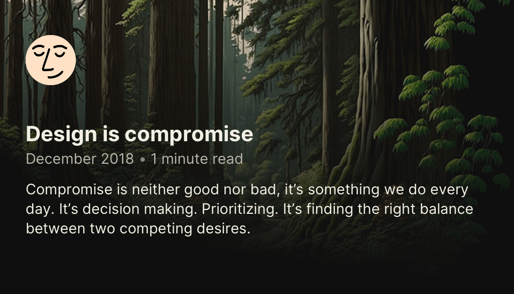 design-is-compromise