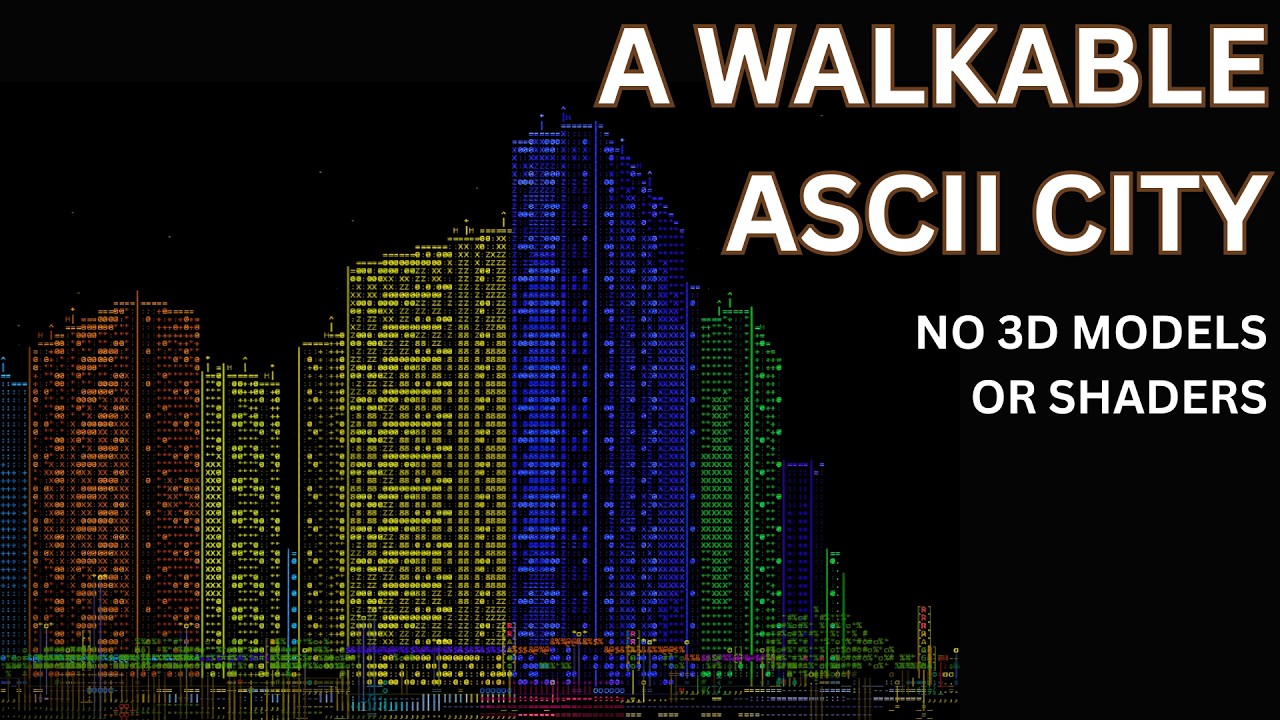 a-walkable-ascii-cyberpunk-city-in-one-html-file-[video]