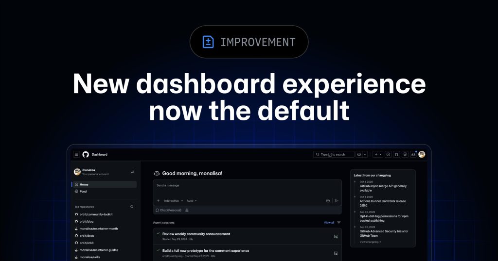 github’s-new-dashboard-experience-now-the-default