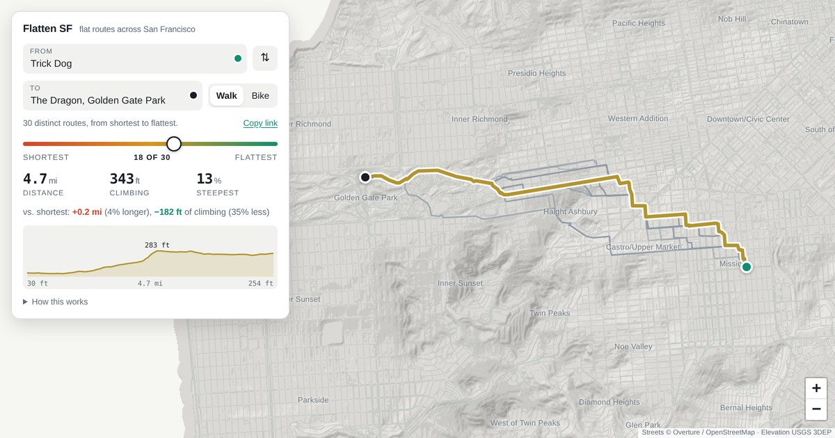 find-the-flattest-route-between-any-two-points-in-sf