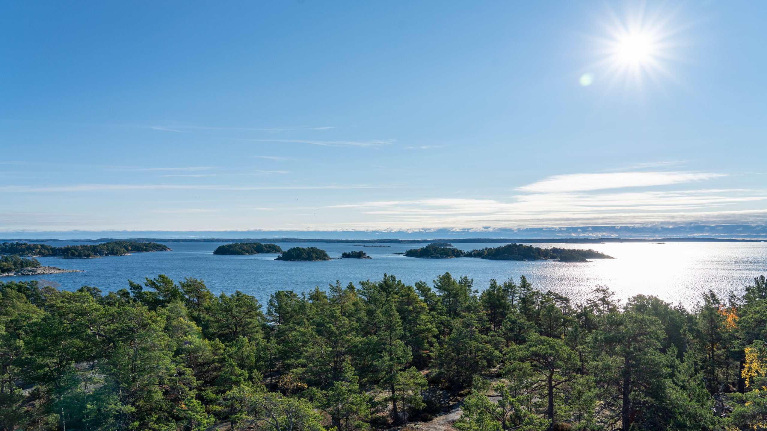 Stockholms skärgård sedd från Björnö naturreservat på Ingarö