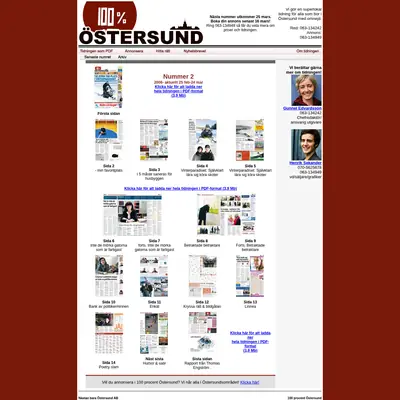100procentostersund.se startsida 2006