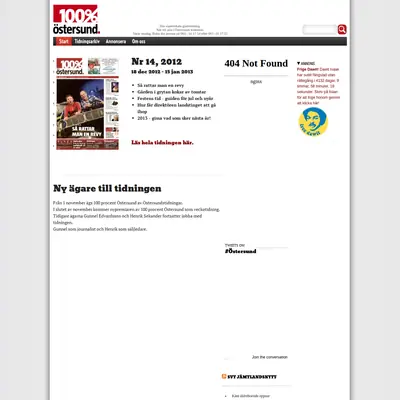 100procentostersund.se startsida 2013