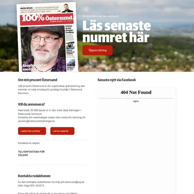 100procentostersund.se startsida 2016