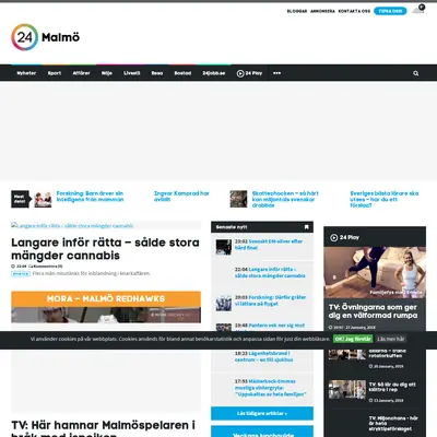 24malmo.se startsida 2018