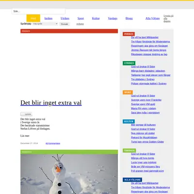8 SIDOR - lättlästa nyheter startsida 2015