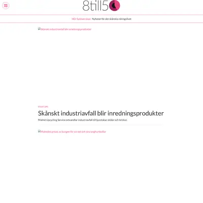 8till5.se startsida 2017