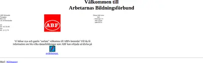 ABF Gällivare startsida 1998