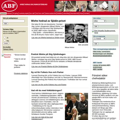ABF Gällivare startsida 2005