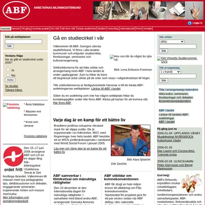 ABF Gällivare startsida 2006