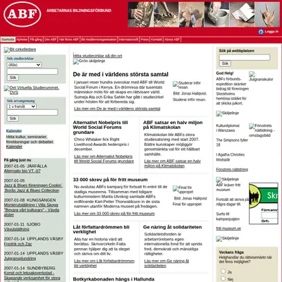 ABF Gällivare startsida 2007