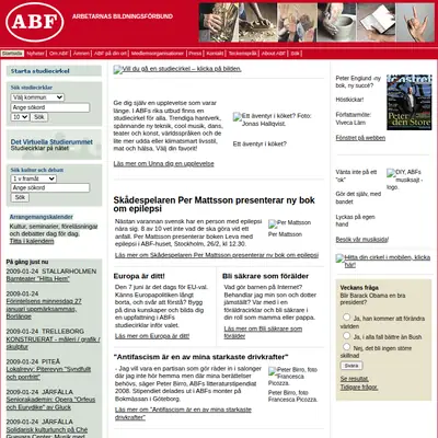 ABF Gällivare startsida 2009
