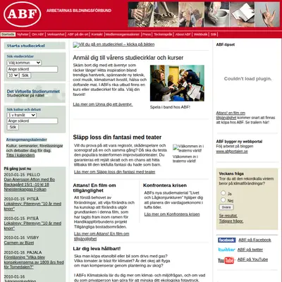 ABF Gällivare startsida 2010