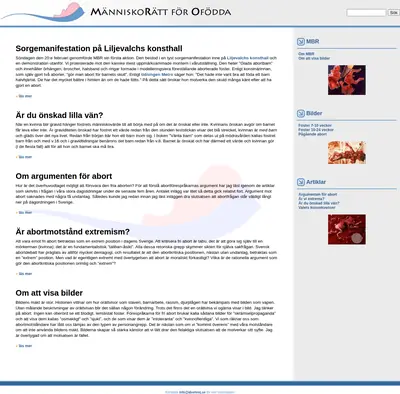 www.abortnej.se startsida 2005