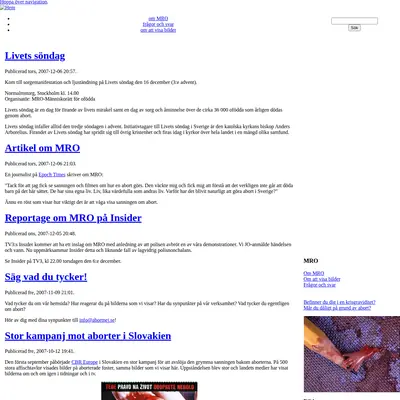 www.abortnej.se startsida 2008