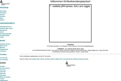 Livet i Abrahamsbergskyrkan startsida 2003