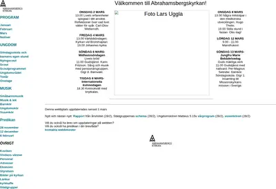 Livet i Abrahamsbergskyrkan startsida 2006