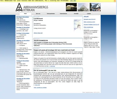Livet i Abrahamsbergskyrkan startsida 2013