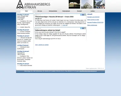 Livet i Abrahamsbergskyrkan startsida 2016