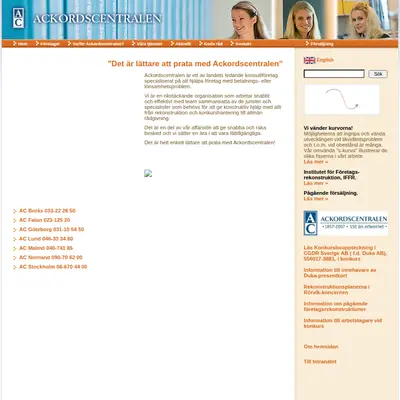 Ackordscentralen Nyheter startsida 2010
