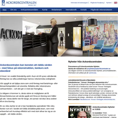 Ackordscentralen Nyheter startsida 2016