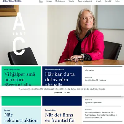 Ackordscentralen Nyheter startsida 2020