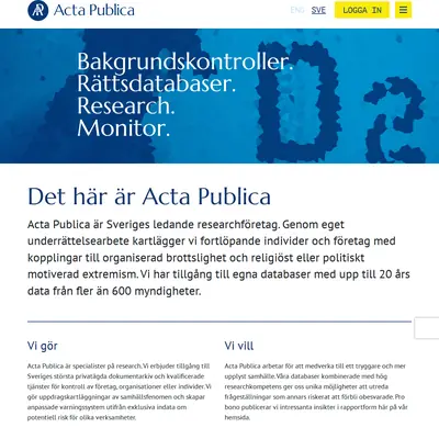 actapublica.se startsida 2022
