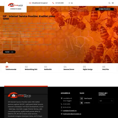 ActiveWeb startsida 2025
