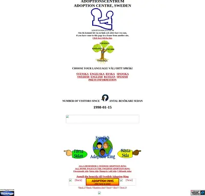 Adoptionscentrum Uppland startsida 2003