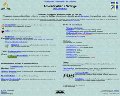 Bibelstudium för Sabbatsskolan startsida 2000
