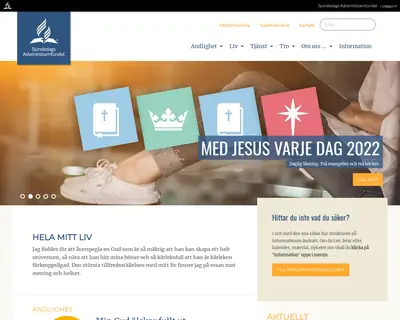 Bibelstudium för Sabbatsskolan startsida 2022