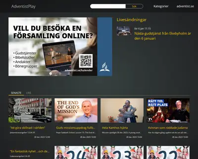 adventistplay.se startsida 2024
