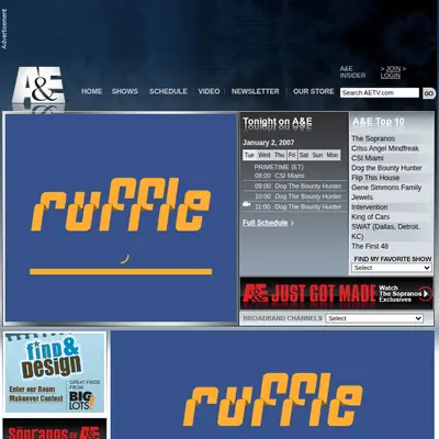 AEtv startsida 2007