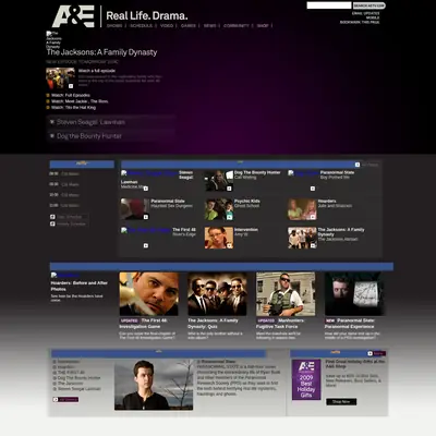 AEtv startsida 2010