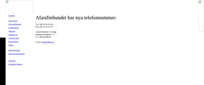 Tidningen Afasi startsida 2003