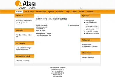 Tidningen Afasi startsida 2011