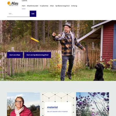 Tidningen Afasi startsida 2023