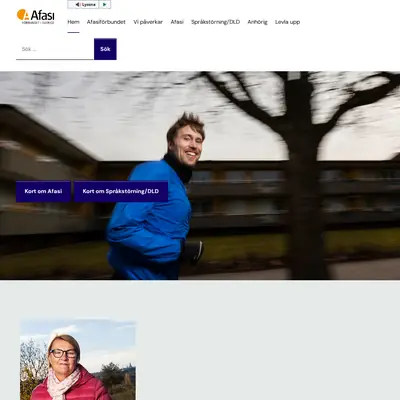 Tidningen Afasi startsida 2024