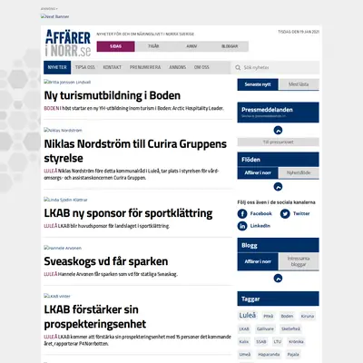 Affärer i norr startsida 2021