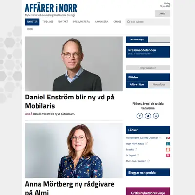 Affärer i norr startsida 2022